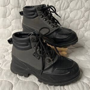 FILA Kids Hiking Boots Boys Girls sz 2 Water Resistant Lug Soles Hikers Unisex